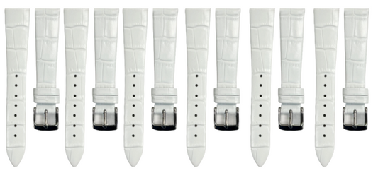 Lot of 6PCS Multi-Color Leather Watch Band (20✖18)mm Unstitched Alligator Grain