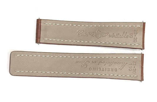 Genuine Leather Watch Band Without Deployment Clasp for Breitling Avenger