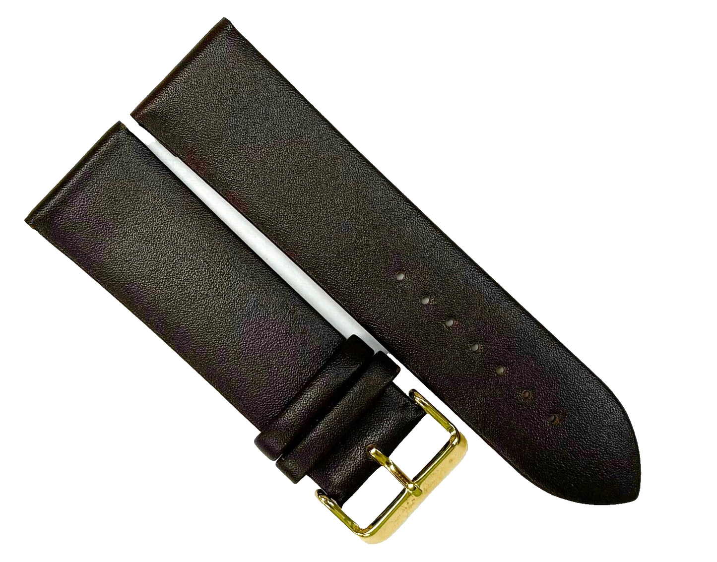 Watch Band Dark Brown Genuine Leather Flat Plain 26mm (High Quality)