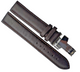 20mm BROWN Genuine Leather stitched Padded Watch Band With Deployment Buckle