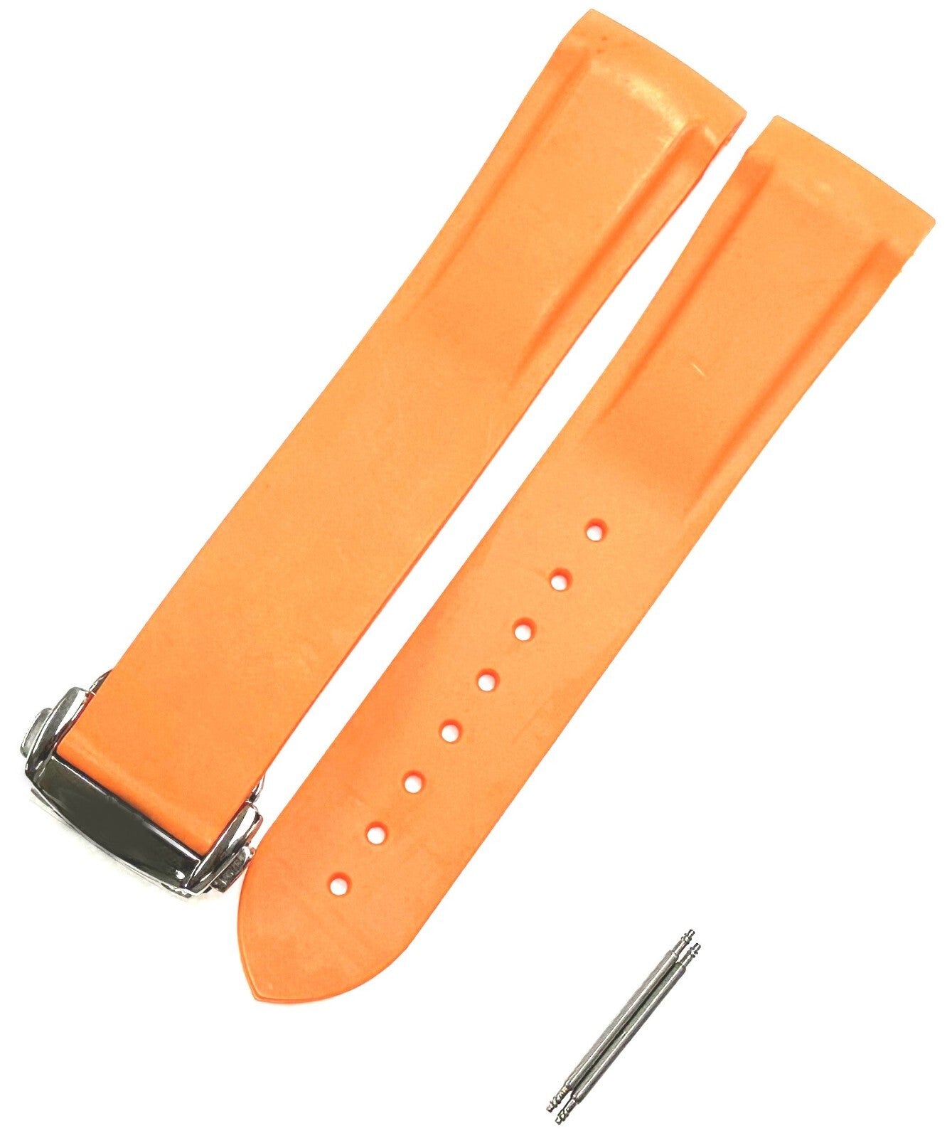 20-22mm Curved End Rubber Diver Strap Band For Omega Seamaster Planet with Clasp