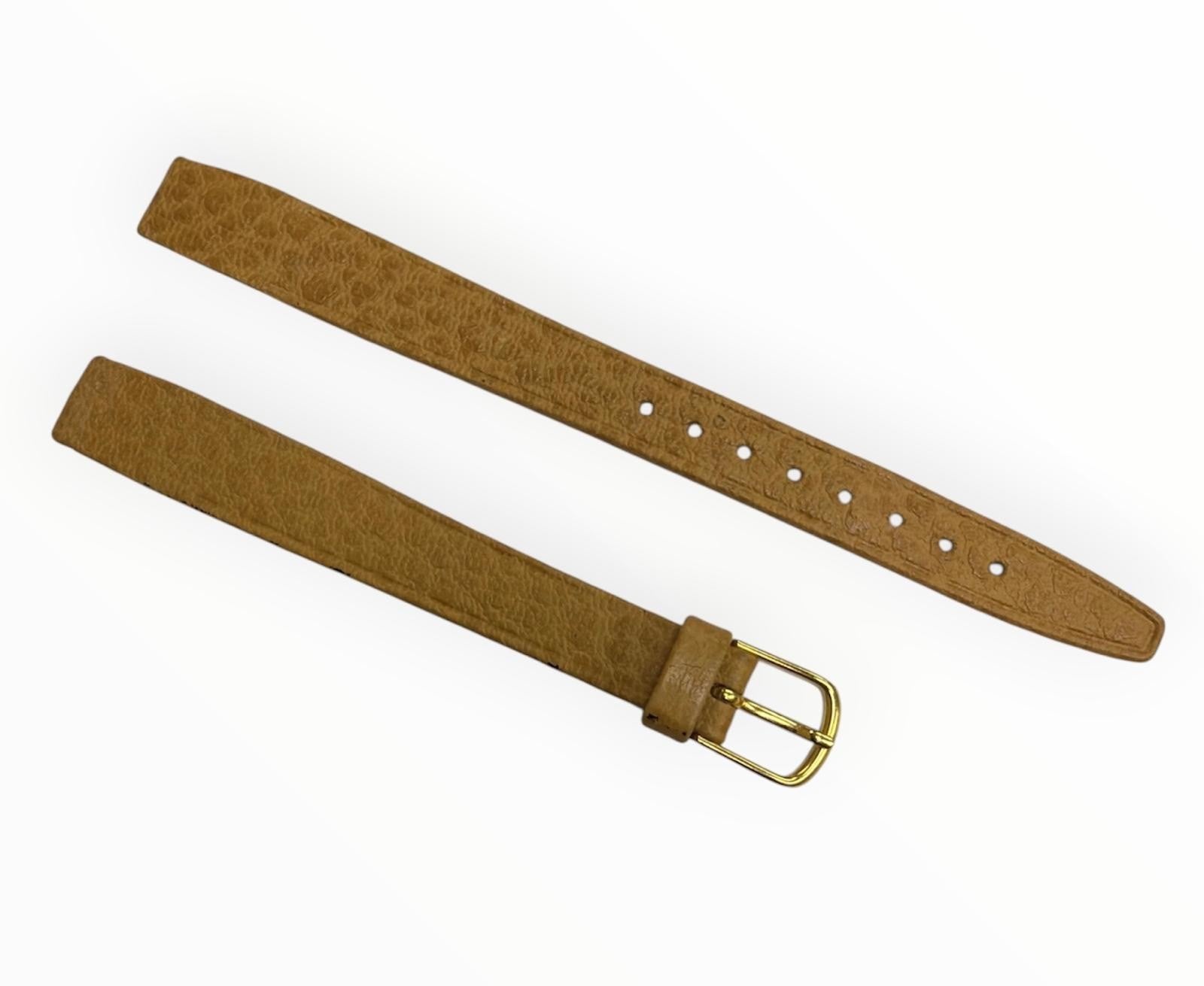 Ladies Hirsch vintage Open End watch band Saddle Leather 12mm