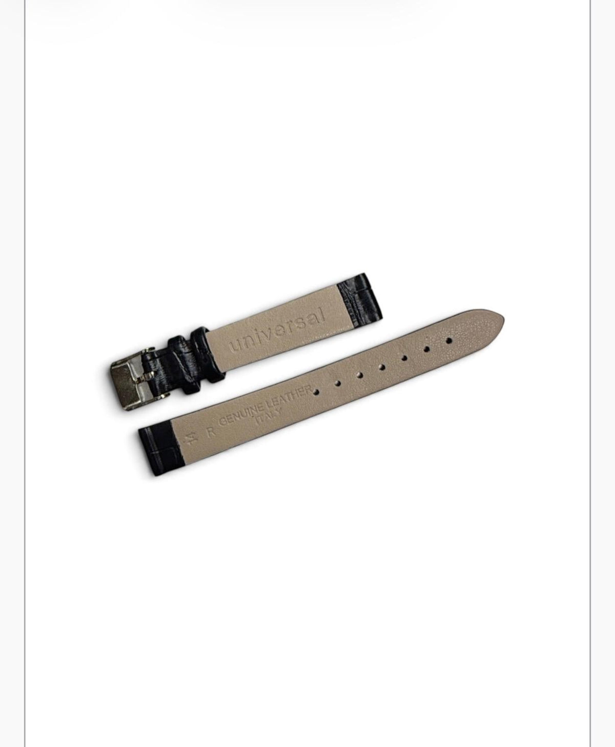 Black 14MMR ALLIGATOR LEATHER STRAP BAND FOR WATCH (set of6)