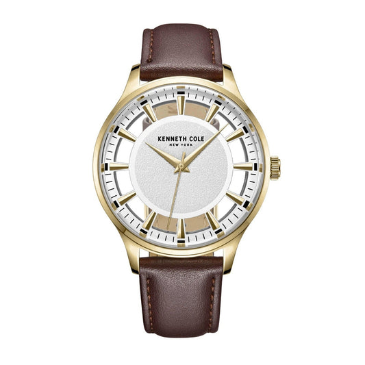 Kenneth Cole New York Men's Transparency Dial Watch Leather Band KCWGA2270801