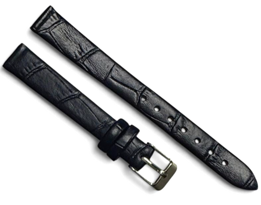 Black 14MMR ALLIGATOR LEATHER STRAP BAND FOR WATCH (set of6)