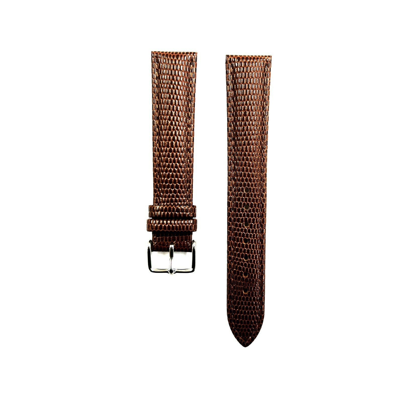Lot of 6 Watch Bands Brown Genuine Leather Lizard Grain Padded  A1 Quality