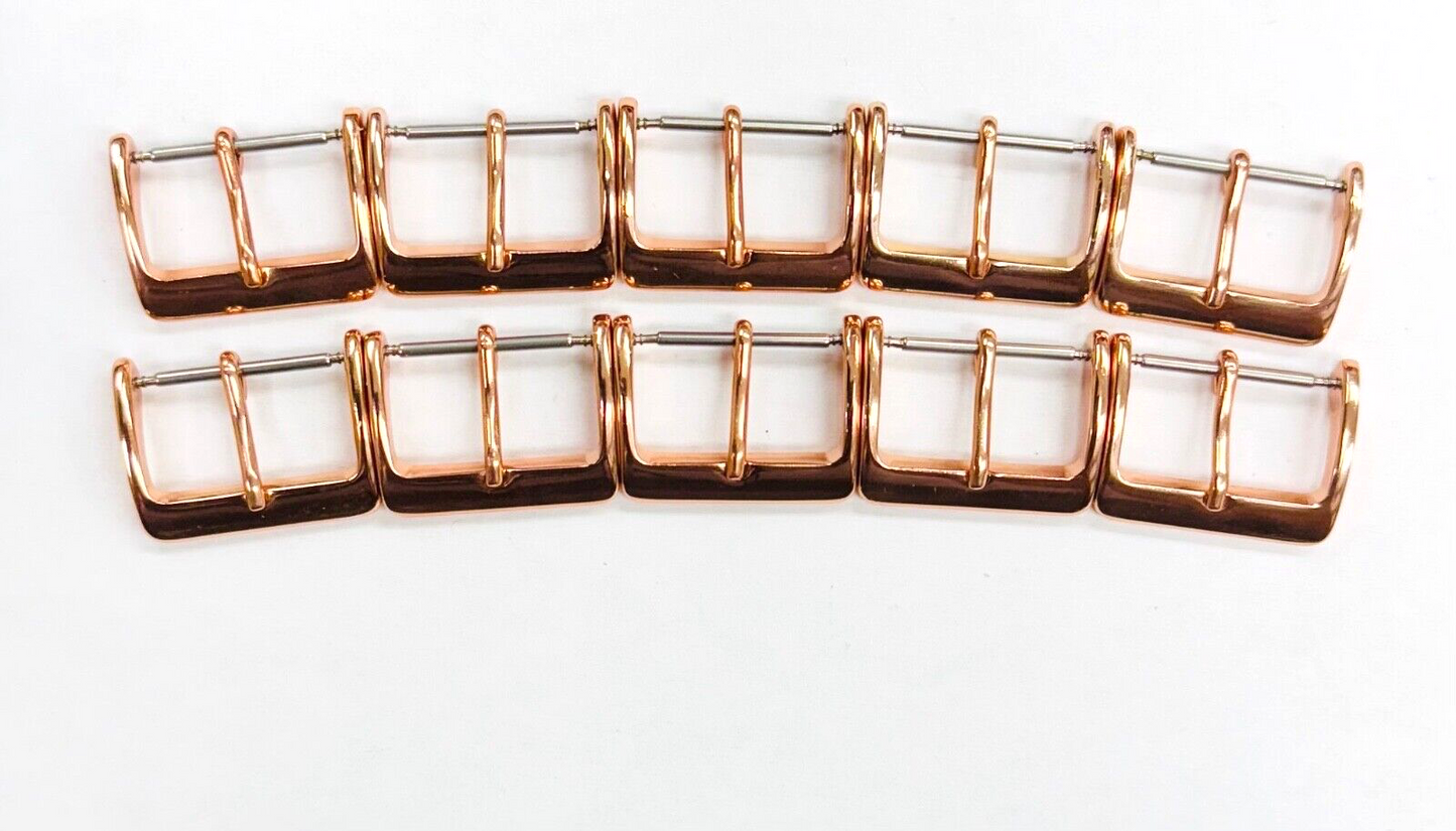20MM Rose Gold WATCH BUCKLE  FOR WATCH BAND STRAP SHINY GOLD ( 10 pcs in bag)