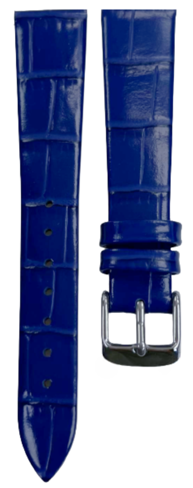 Multi-Color Leather Watch Band Size (20✖18)mm Flat Unstitched Alligator Grain