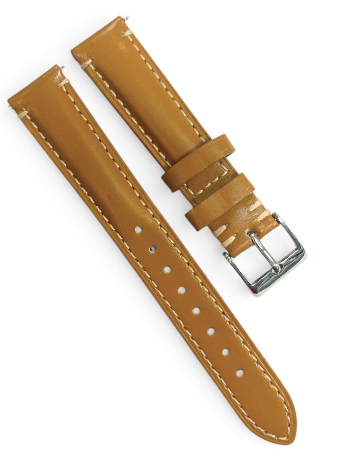 Genuine Calf Leather Tan Watch Band with quick release pin 24 * 20 MM