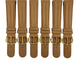Lot of 6 bands, 20x16MM Brown (TAN) Genuine Leather Grain Watch Band, Stitches