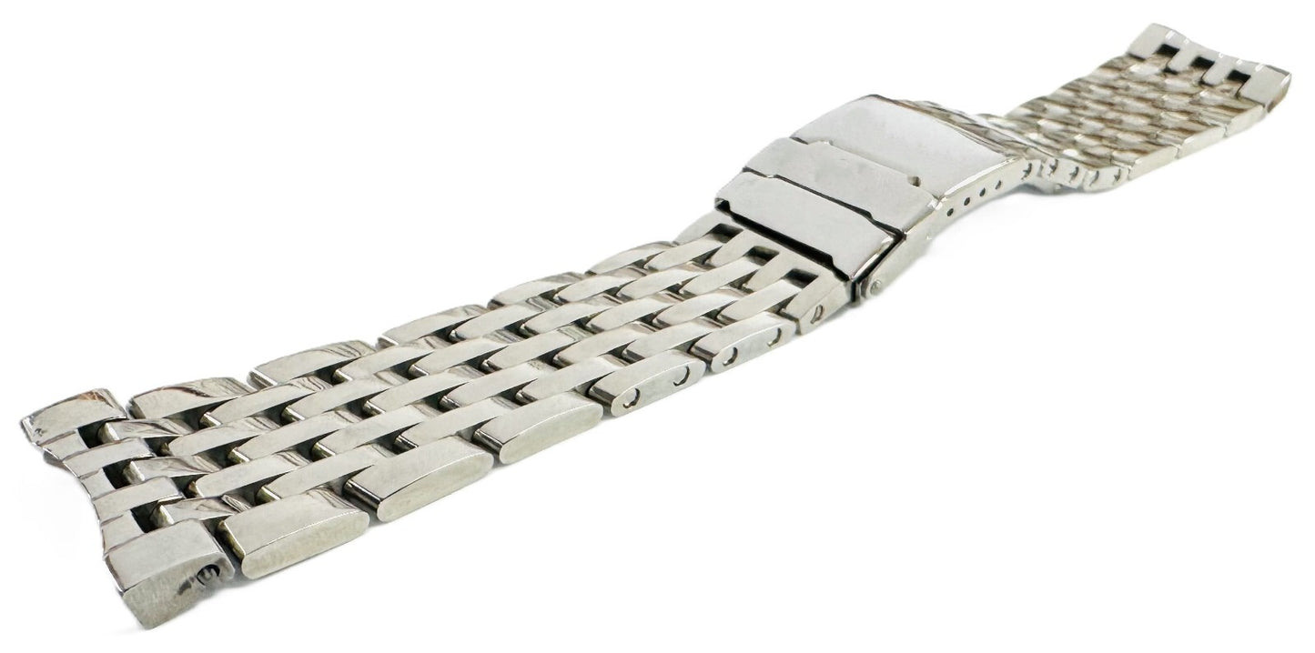 22,24mm Replacement S/S Watch Band for BREITLING Watches, Solid Curved-End Links