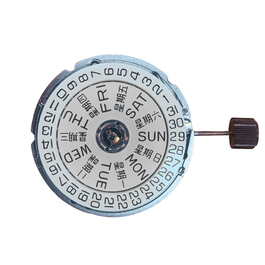 Automatic Watch Movement | Day & Date at 3 | 11 1/2 ligne / 29mm For ETA 2836