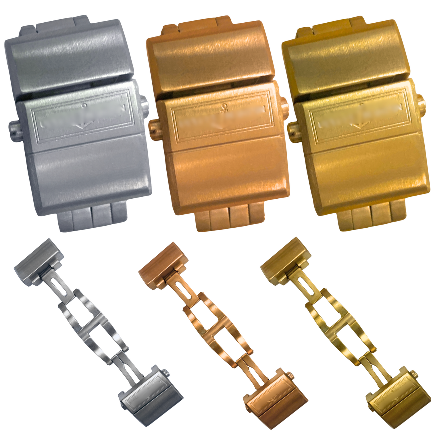 High-Quality 18mm Butterfly Clasp – Gold, Rose Gold, and Silver Colors | For IWC