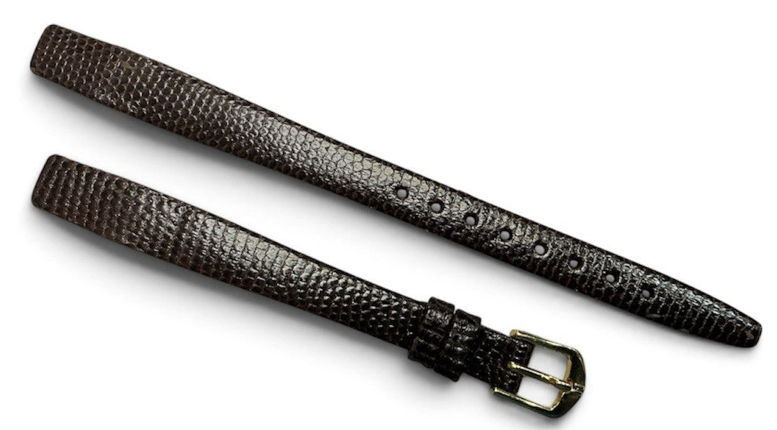 10mm BROWN  GENUINE NUTRIA  LEATHER LADIES WATCH BAND