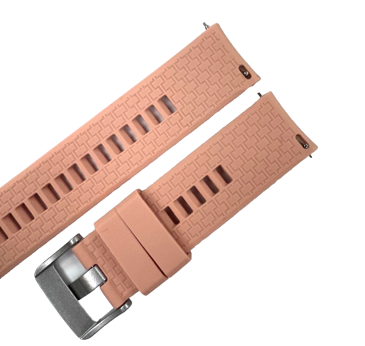 22 MM Rubber Silicone Sports Watch Band Quick Release Pin Pink Color