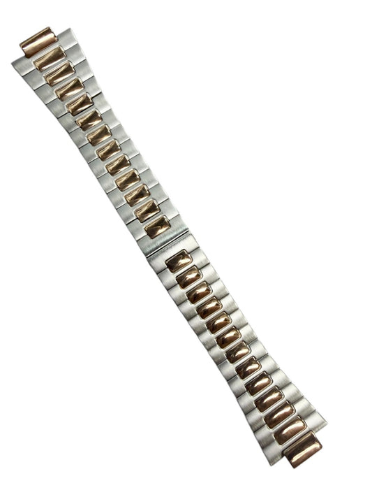 25mm Stainless Steel Rose Gold 2 Tone Watch Band Suitable for Patek Philippe