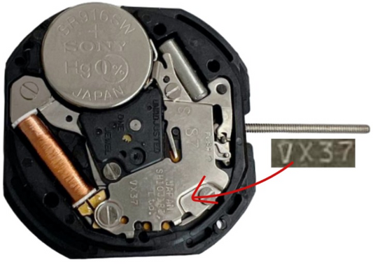 Hattori VX37 3H Seiko Quartz Watch Movement Japan Made Overall Height 4.9mm