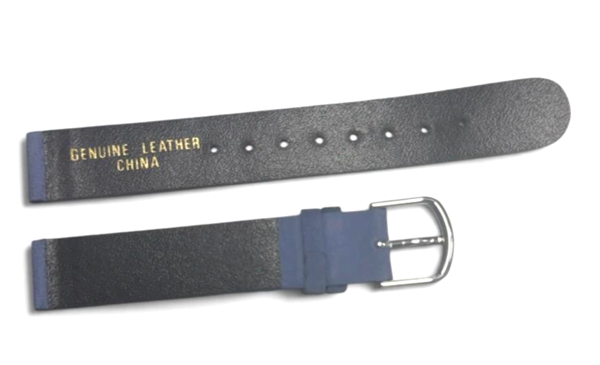 14 mm GENUINE LEATHER WATCH BAND BLUE COLOR DESIGN