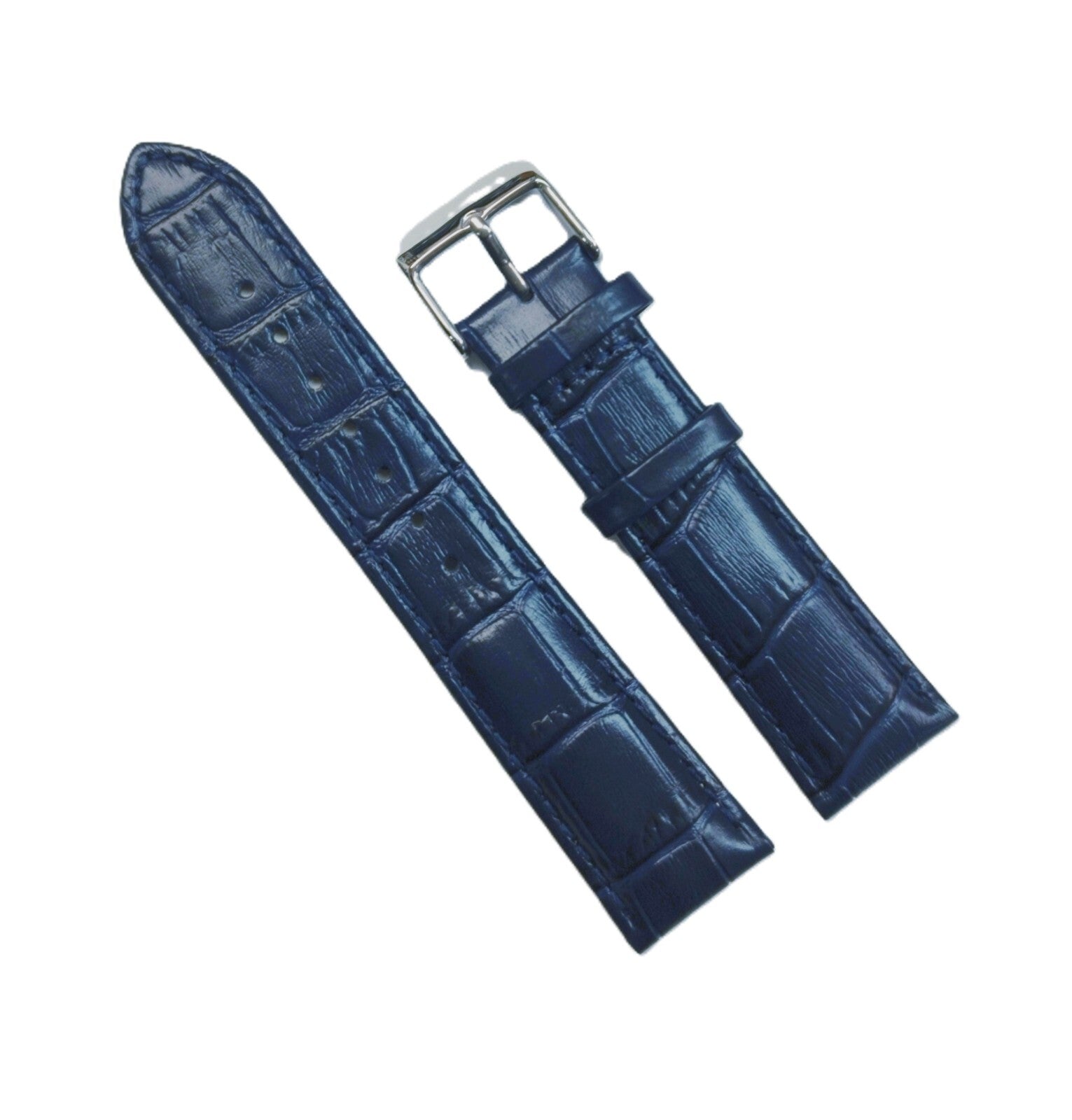Watch Band Blue Genuine Leather Alligator Grains  Padded 22 MM  Best Quality