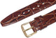 Watch Band Brown Genuine Leather Crocodile Grain Flat,Slim 10mm( High Quality)