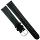 Unique Designed Watch Band Black Genuine Leather 16MM