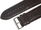 WATCH BAND GENUINE LEATHER SOFT D.BROWN,PADDED STITCHED 28MM,High Quality