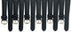 Genuine Leather lot of 6 Watch Bands 20mm Padded  Plain Grain Stitched in Black