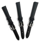 (set of 6)12mm BLACK Genuine Leather Watch Band Strap WITH PINS