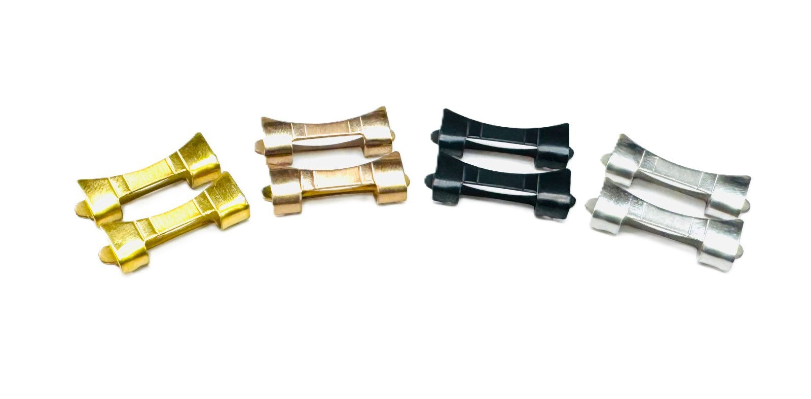 18mm Multicolor Curved End Piece for Stainless Steel Oyster Metal Watch Band