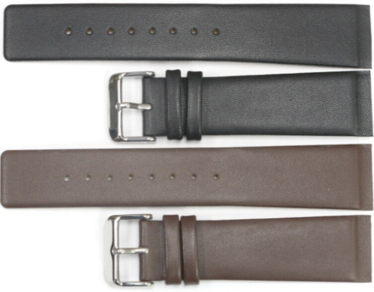 Genuine Leather Band fits Skagen Men's Watch Black & Brown Flat 22MM