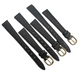 (SET OF 3) 12mm Black Genuine Lizard Watch Band-Black