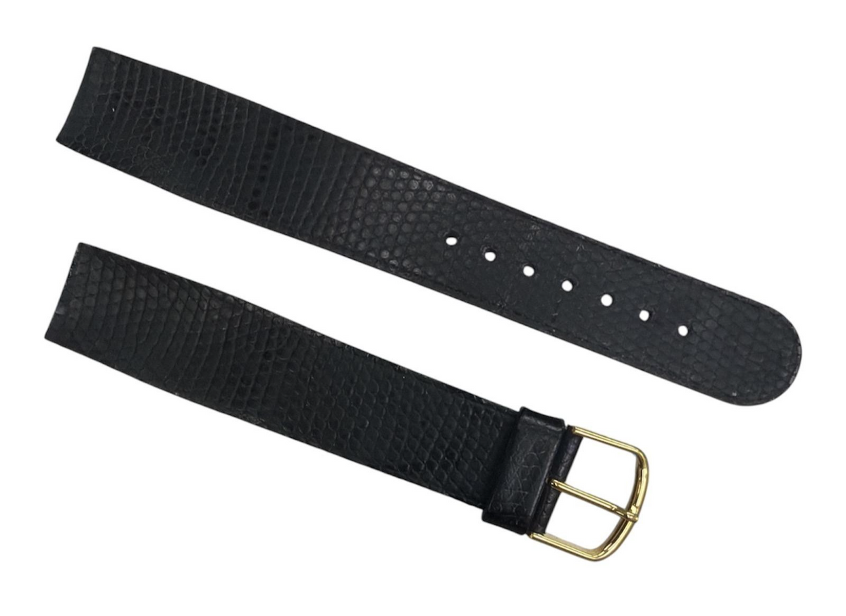 20mm Black Leather Watch Strap – Genuine Leather Band -MT 20