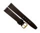 Watch Band Plain Dark Brown Genuine Leather  Flat Stitched 16mm
