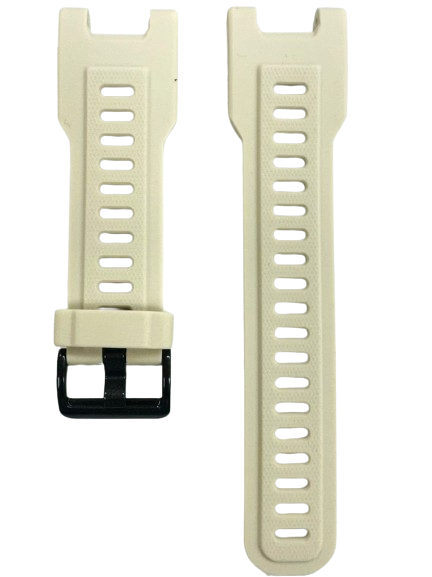 26mm Offwhite Rubber Watch Strap Band w/ Buckle & Tools