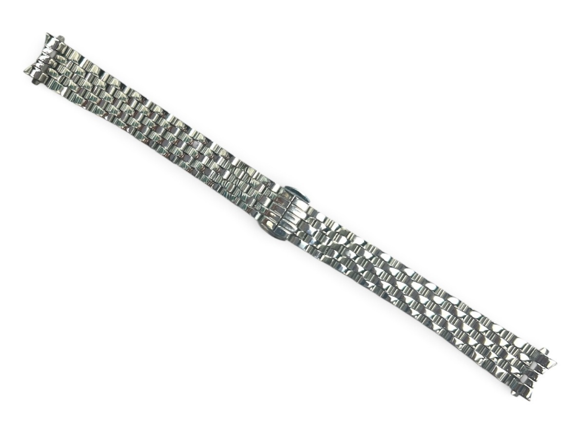 Top Quailty,Stainless Steel Silver-tone Curved end Band for Highend Watches-13mm