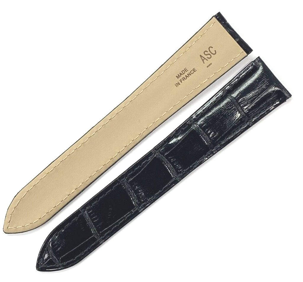 Watch Band Genuine Leather  Alligator Grain  fit Cartier Watch 25.8X20MM