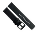 New Watch Band, Black plain color, Plain Genuine Leather 20MM with easy pin