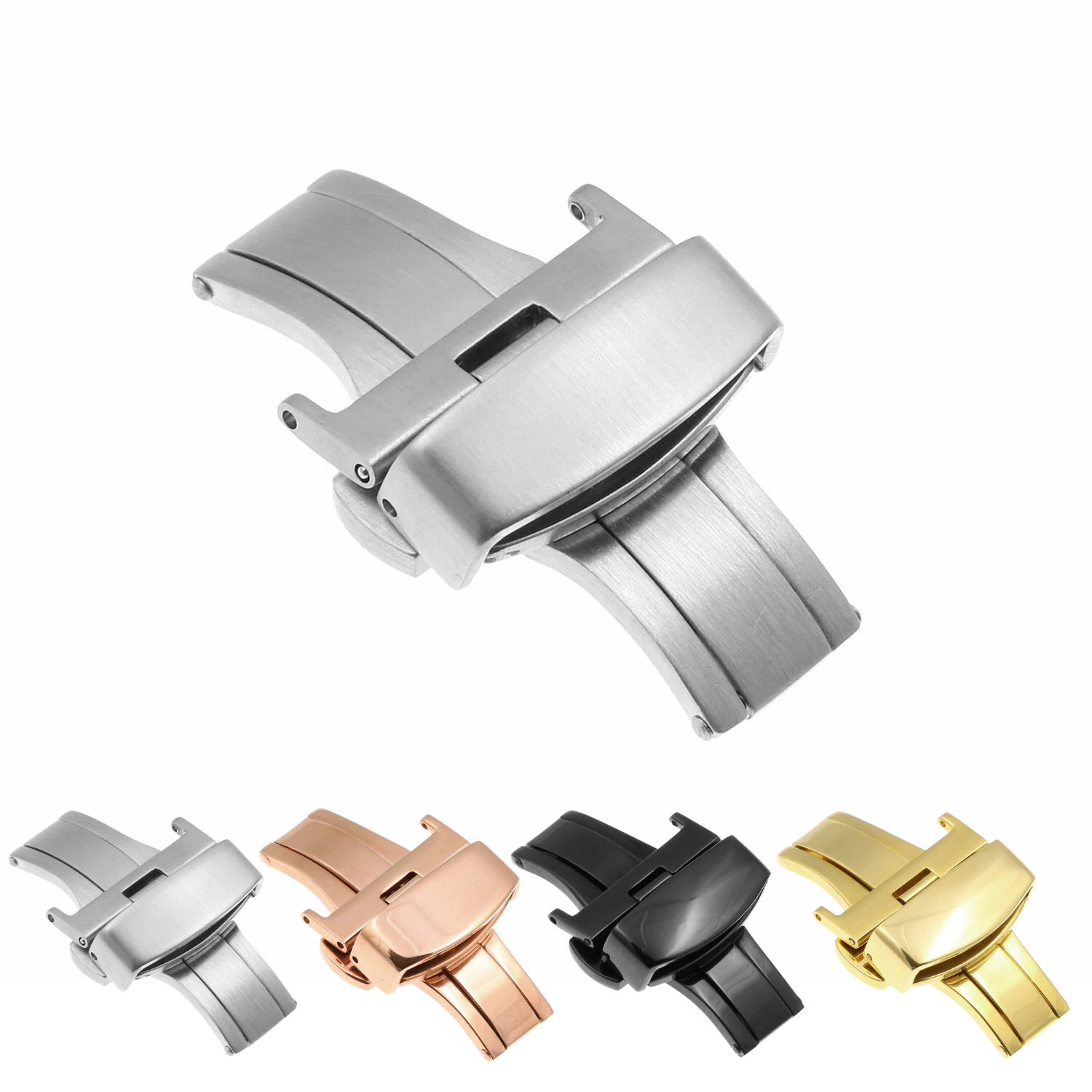 High-Quality 18mm Deployment Clasp – For Tissot Leather Watch Bands w/ 4 colors