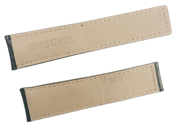 High Quality Black Alligator Style Genuine Leather Band fit to Tag Heuer 22x20m