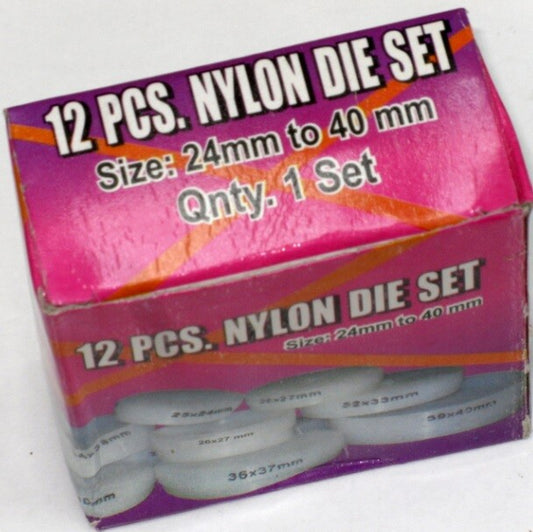 12 NYLON DIES for CASE & CRYSTAL PRESS 24mm - 40mm watch repairs