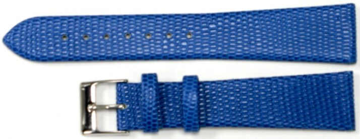 Watch Band Genuine Leather N. BLUE  Lizard Grain Flat 20*16MM Excellent Quality