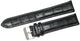 Watch Band Black Genuine Leather Alligator Grain White Stitchs 18,20,22,24mm XXL