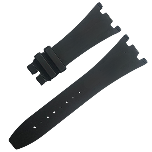 New High Quality 27x18 mm Plain Black Color Special Rubber Band for AP Watches