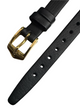 Black color quality calf leather watch band strap open end -13mm