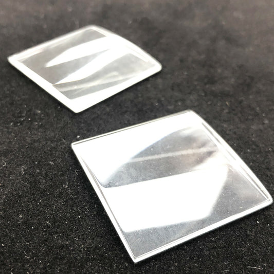 Watch Mineral Crystal Single Dome Square Sheets 32.0mm to 35.0mm