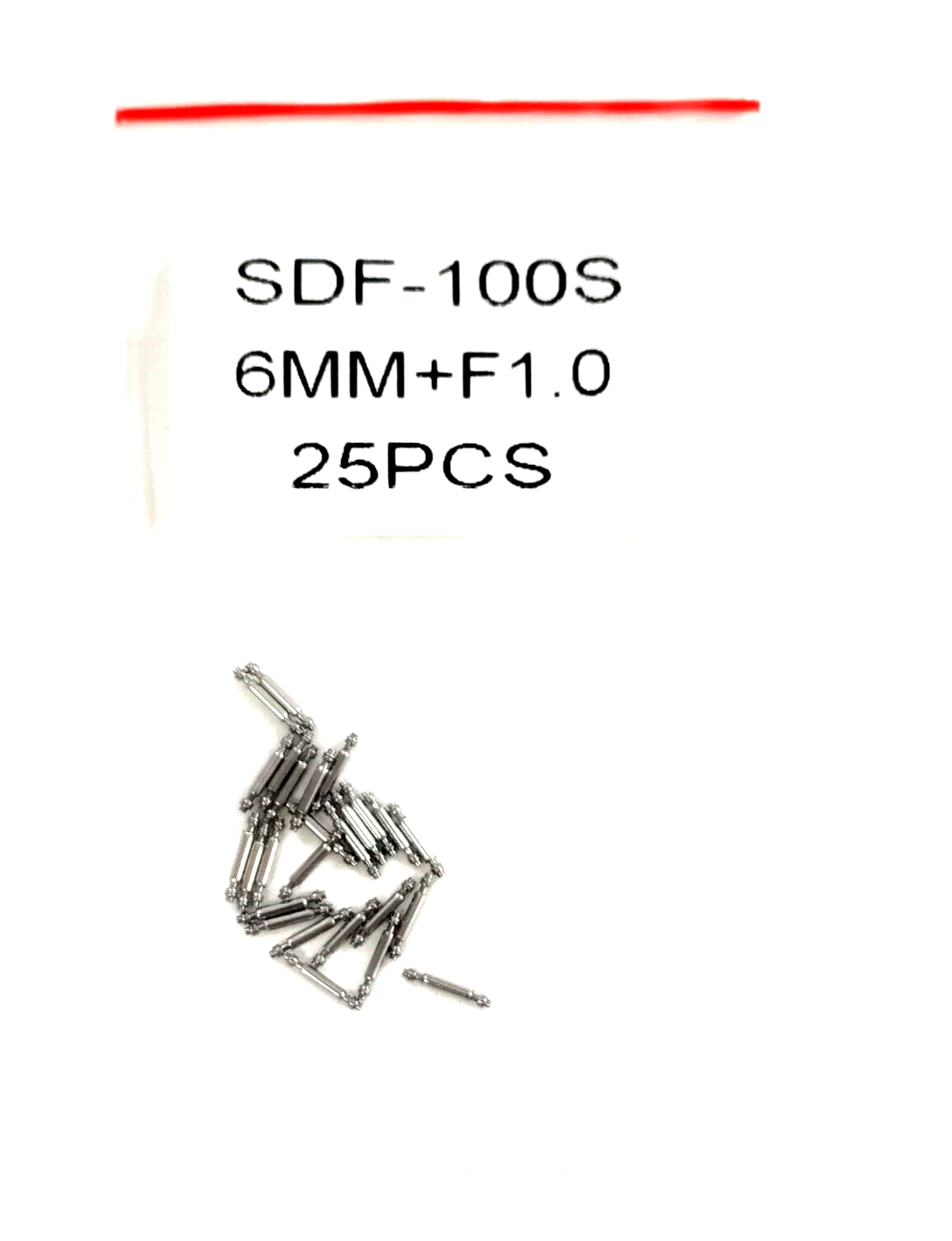 25pcs Stainless Steel Watch Band Spring Bars Strap Pins 6mm Thickness 1.0mm