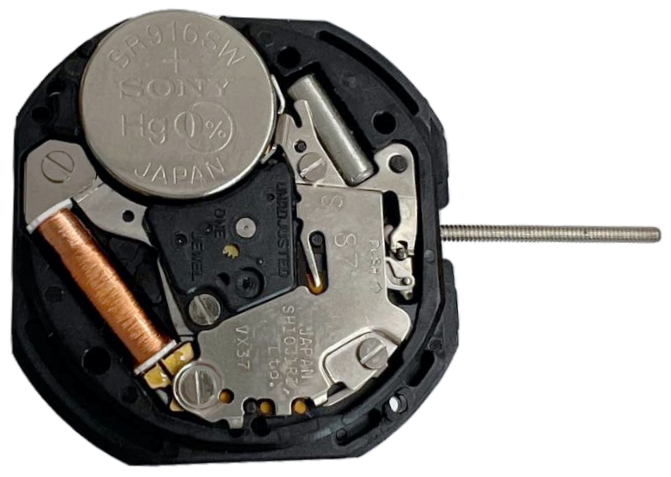 Hattori VX37 3H Seiko Quartz Watch Movement Japan Made Overall Height 4.9mm