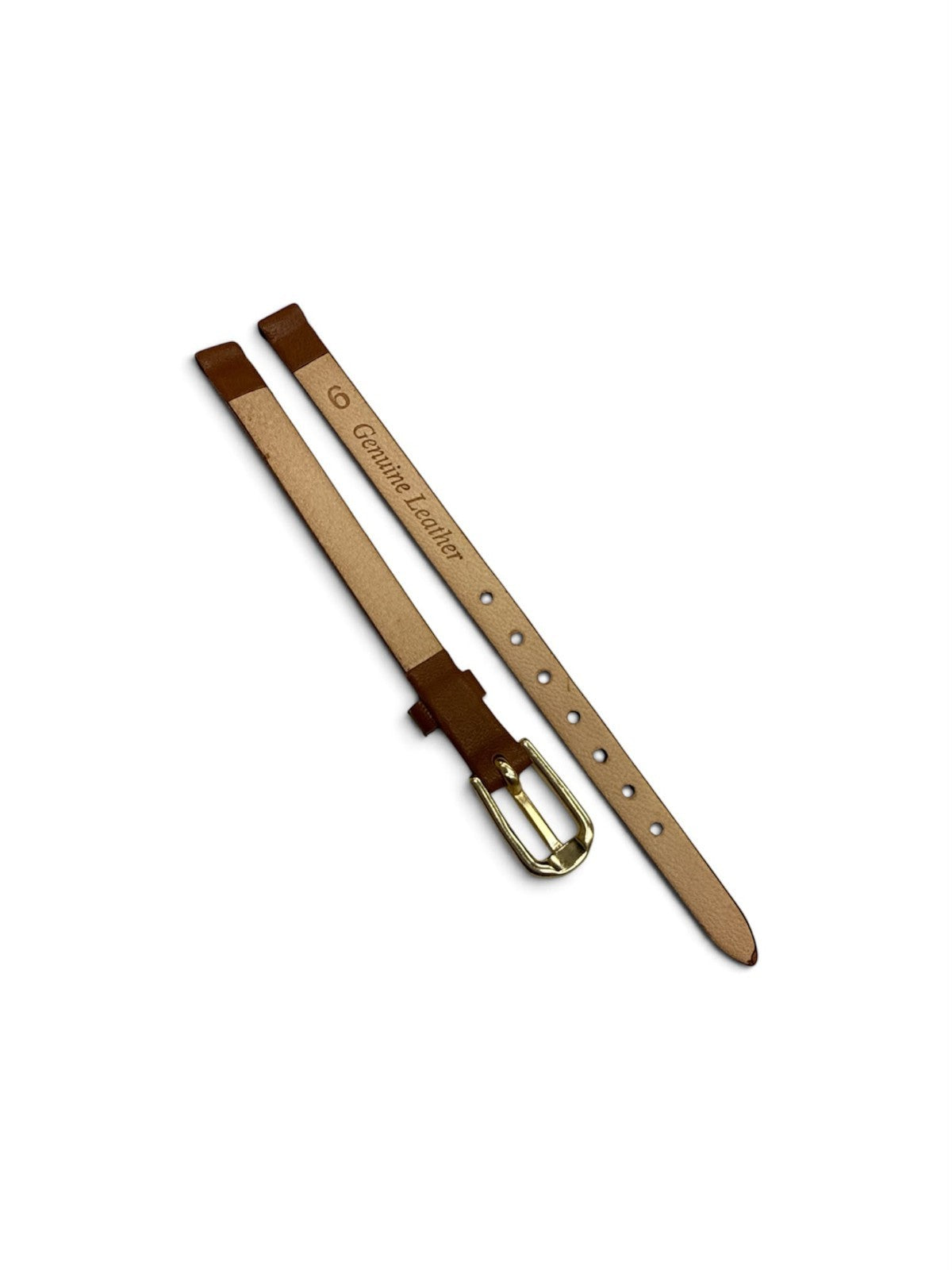 6mm Genuine Leather Watch Band – Light Brown(Hot Ladies Size)