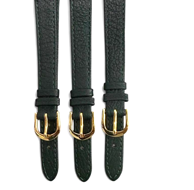 Quality Genuine Leather Green Color Watch Band (set of 3)-12,14mm