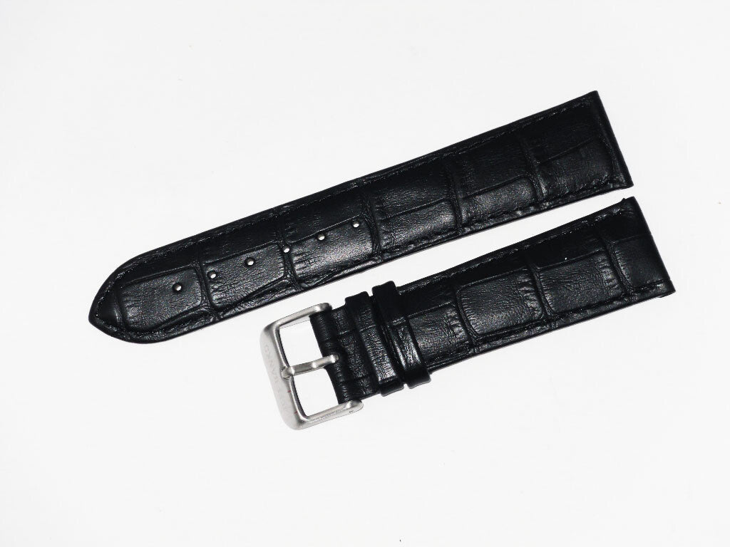 Lot of 6Pcs.Watch Bands 12MM Genuine Leather Alligator Grain Black, High Quality